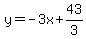 y=-3x%2B43%2F3
