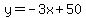 y=-3x%2B50