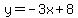 y=-3x%2B8