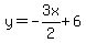 y=-3x%2F2%2B6