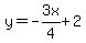 y=-3x%2F4%2B2