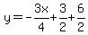 y=-3x%2F4%2B3%2F2%2B6%2F2