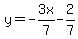 y=-3x%2F7-2%2F7