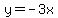 y=-3x+