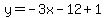 y=-3x-12%2B1