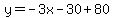 y=-3x-30%2B80