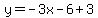 y=-3x-6%2B3