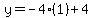 y=-4%281%29%2B4