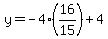 y=-4%2816%2F15%29%2B4