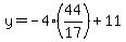 y=-4%2844%2F17%29%2B11