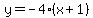 y=-4%28x%2B1%29