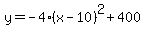 y=-4%28x-10%29%5E2%2B400