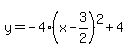y=-4%28x-3%2F2%29%5E2%2B4