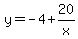 y=-4%2B20%2Fx