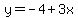 y=-4%2B3x