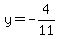 y=-4%2F11