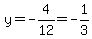 y=-4%2F12=-1%2F3