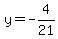 y=-4%2F21