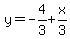 y=-4%2F3%2Bx%2F3