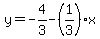 y=-4%2F3-%281%2F3%29%2Ax
