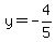 y=-4%2F5