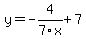 y=-4%2F7x%2B7