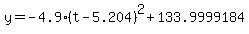 y=-4.9%28t-5.204%29%5E2%2B133.9999184
