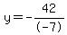 y=-42%2F-7