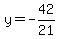 y=-42%2F21