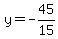 y=-45%2F15