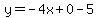 y=-4x%2B0-5