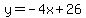 y=-4x%2B26