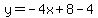 y=-4x%2B8-4