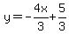 y=-4x%2F3%2B5%2F3