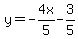 y=-4x%2F5-3%2F5