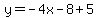 y=-4x-8%2B5
