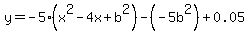 y=-5%28x%5E2+-4x%2Bb%5E2%29+-%28-5b%5E2%29%2B+0.05+