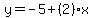y=-5%2B%282%29x