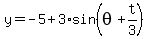 y=-5%2B3%2Asin%28theta%2Bt%2F3%29