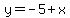y=-5%2Bx