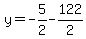 y=-5%2F2-122%2F2