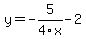 y=-5%2F4x-2