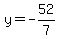 y=-52%2F7