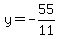 y=-55%2F11
