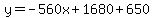 y=-560x%2B1680%2B650