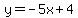 y=-5x%2B4