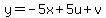 y=-5x%2B5u%2Bv