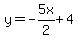 y=-5x%2F2%2B4