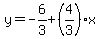 y=-6%2F3%2B%284%2F3%29x