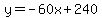 y=-60x%2B240